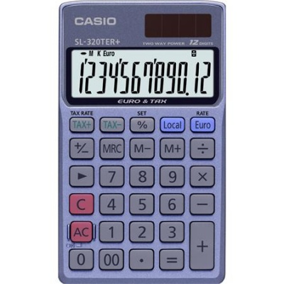 Zsebszámológép, 12 számjegy, CASIO "SL 320 TER+"