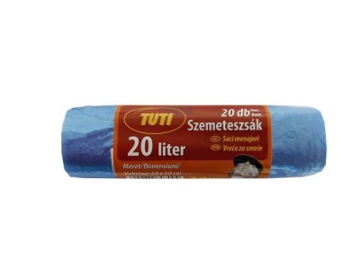 Szemeteszsák, 20 l, 20 db, TUTI