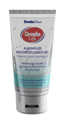 Kézfertőtlenítő gél, tubusos, 100 ml, BRADOLIFE