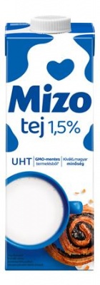 Tartós tej, visszazárható dobozban, 1,5%, 1 l, MIZO